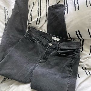 LOFT ash black / grey jean leggings | 28